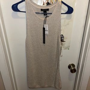 White Black House Market small shine tank new with tags color pearl dust